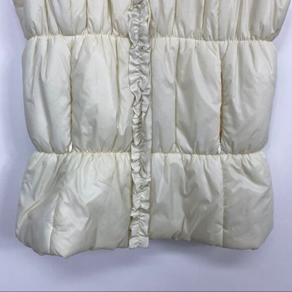 New York and Company Cream Fur Collar Vest Large - Picture 5 of 8